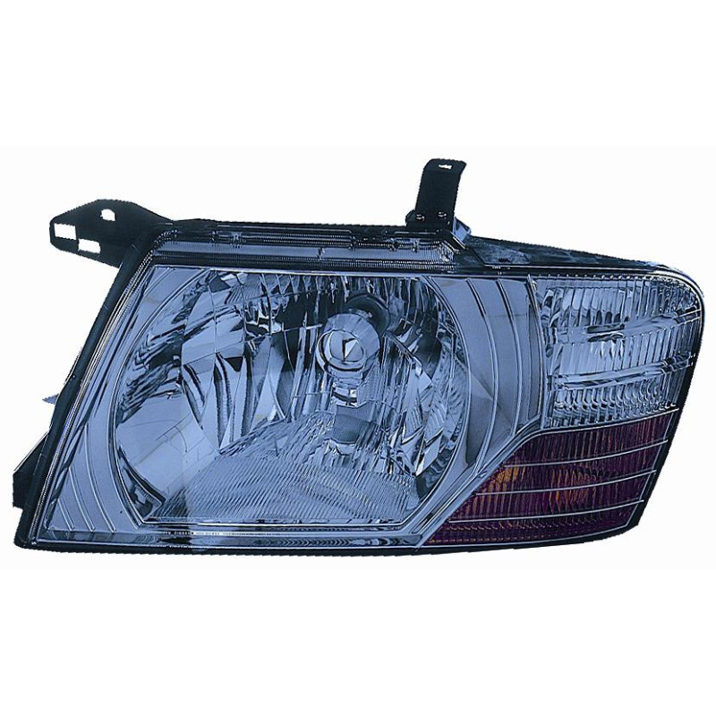 PROIETTORE DESTRO H4 CON PARABOLA CROMATA CON PREDISPOSIZIONE REGOLAZIONE ELETTRICA MITSUBISHI PAJERO V6WV7W 20012007