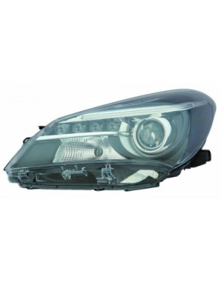 PROIETTORE SINISTRO 5 PORTE LED H1R2 CON PARABOLA NERA CON LUCE DIURNA LED CON PREDISPOSIZIONE REGOLAZIONE ELETTRICA TOYOTA YAR