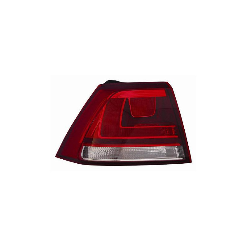 FANALE POSTERIORE SINISTRO SENZA PORTALAMPADA BIANCOROSSO ESTERNO FONDO SCURO VOLKSWAGEN GOLF VII 5G1 20132016