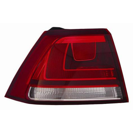 FANALE POSTERIORE SINISTRO SENZA PORTALAMPADA BIANCOROSSO ESTERNO FONDO SCURO VOLKSWAGEN GOLF VII 5G1 20132016