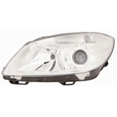 PROIETTORE SINISTRO 2H7 CON PARABOLA DOPPIA CON MOTORE SKODA FABIA 542545 20102014, SKODA ROOMSTER 5J7 20102015