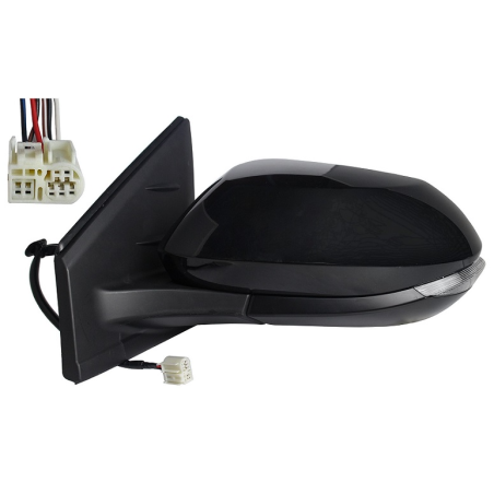 RETROVISORE ELETTRICO SINISTRO 6 PIN CON PRIMER TERMICO VETRO CONVESSO CON FANALINO INTEGRATO MAZDA 2 HYBRID KB 202  TOYOTA YAR