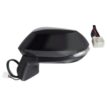 RETROVISORE ELETTRICO SINISTRO 8 PIN 5P-TOURING SPORT CON PRIMER TERMICO VETRO CONVESSO RICHIUDIBILE ELETTRICAMENTE CON FANALIN