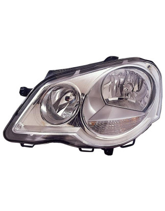 PROIETTORE SINISTRO H7,H1 CON PARABOLA CROMATA VOLKSWAGEN CROSS POLO 9N3 20052009, VOLKSWAGEN POLO 9N3 20052009