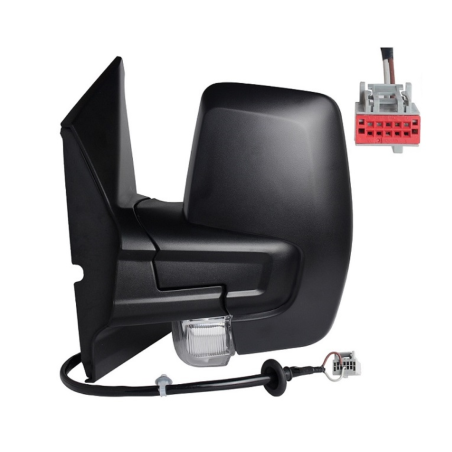 RETROVISORE ELETTRICO SINISTRO NERO 6 PIN TERMICO VETRO CONVESSO CON FANALINO INTEGRATO FORD TRANSITTOURNEO CUSTOM FYFZF3 20182