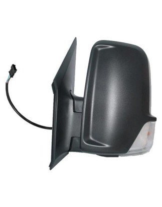 RETROVISORE ELETTRICO SINISTRO BRACCIO CORTO NERO 6 PIN TERMICO VETRO CONVESSO CON FANALINO INTEGRATO MERCEDES-BENZ SPRINTER W9