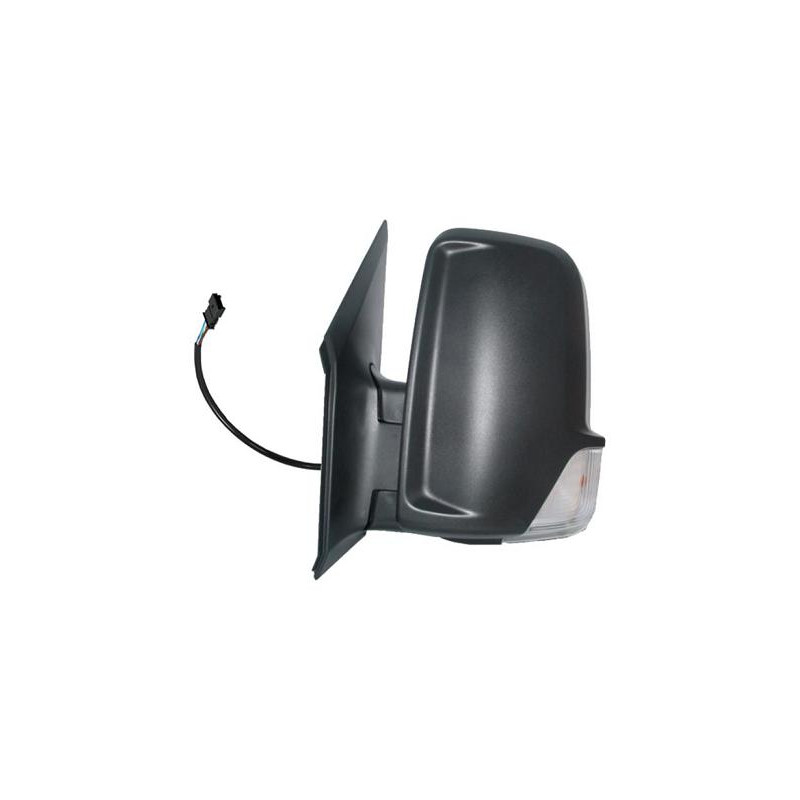 RETROVISORE ELETTRICO SINISTRO BRACCIO CORTO NERO 6 PIN TERMICO VETRO CONVESSO CON FANALINO INTEGRATO MERCEDES-BENZ SPRINTER W9