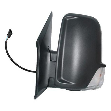 RETROVISORE ELETTRICO SINISTRO BRACCIO CORTO NERO 6 PIN TERMICO VETRO CONVESSO CON FANALINO INTEGRATO MERCEDES-BENZ SPRINTER W9