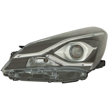 PROIETTORE DESTRO LED CON PARABOLA CON LUCE DIURNA LED CON LENTICOLARE CON PREDISPOSIZIONE REGOLAZIONE ELETTRICA TOYOTA YARIS I