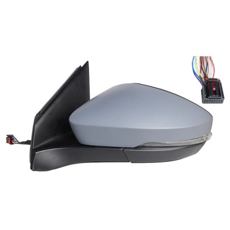 RETROVISORE ELETTRICO SINISTRO 10 PIN CON PRIMER TERMICO ASFERICO RICHIUDIBILE ELETTRICAMENTE CON FANALINO INTEGRATO CON SISTEM
