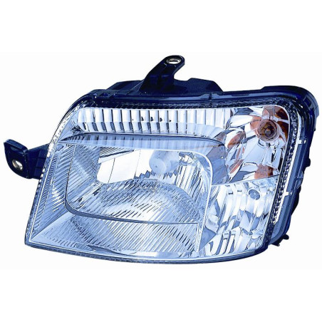 PROIETTORE DESTRO H4 7 PIN CON PREDISPOSIZIONE REGOLAZIONE ELETTRICA FIAT PANDA 169 20032014 VERS 2009