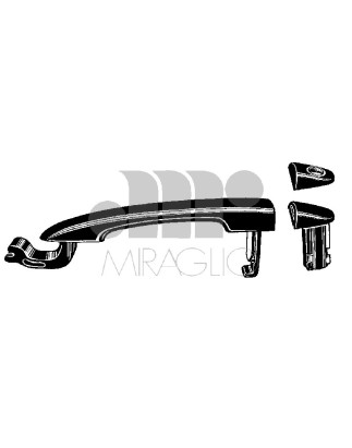 MANIGLIA ESTERNA IN PLASTICA NERO ANTERIOREPOSTERIORE DESTROSINISTRO RENAULT CLIO III BR0 1CR0 1 20062009      , RENAULT CLIO I
