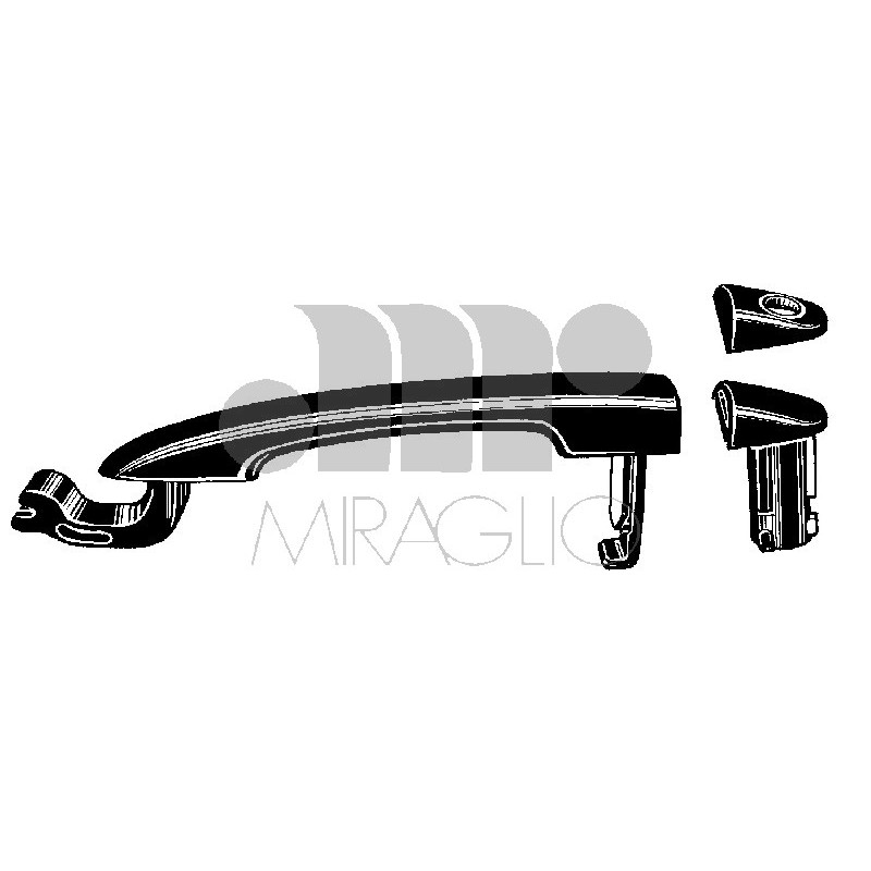 MANIGLIA ESTERNA IN PLASTICA NERO ANTERIOREPOSTERIORE DESTROSINISTRO RENAULT CLIO III BR0 1CR0 1 20062009      , RENAULT CLIO I
