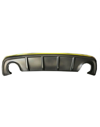 PARAURTI POSTERIORE INFERIORE NERO MODDOPPIO SCARICO CON SPOILER CON FASCIA GIALLA ALFA ROMEO GIULIETTA 940 20102020 VERS2016