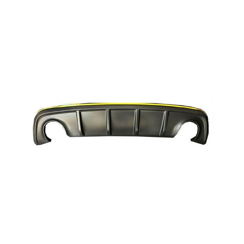 PARAURTI POSTERIORE INFERIORE NERO MODDOPPIO SCARICO CON SPOILER CON FASCIA GIALLA ALFA ROMEO GIULIETTA 940 20102020 VERS2016