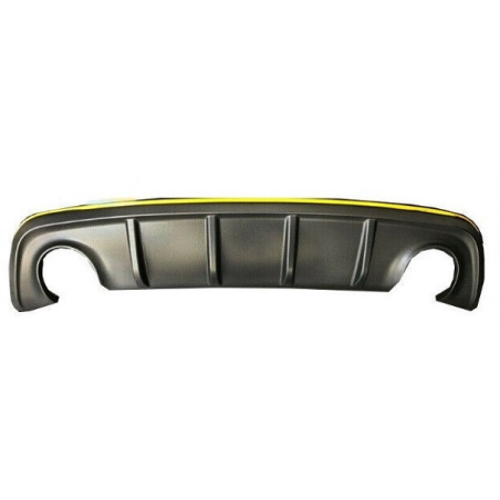 PARAURTI POSTERIORE INFERIORE NERO MODDOPPIO SCARICO CON SPOILER CON FASCIA GIALLA ALFA ROMEO GIULIETTA 940 20102020       VERS