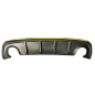 PARAURTI POSTERIORE INFERIORE NERO MODDOPPIO SCARICO CON SPOILER CON FASCIA GIALLA ALFA ROMEO GIULIETTA 940 20102020 VERS2016
