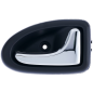 MANIGLIA INTERNA NERA CLEVA CROMATA ANTERIORE DESTRO RENAULT CLIO IICAMPUSTHALIA BBCB 20012006, RENAULT CLIO II BBCB 19982001, 