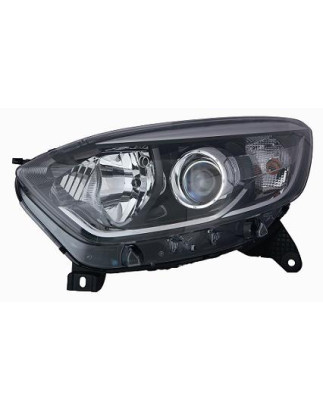 PROIETTORE SINISTRO 2H1 CON PARABOLA NERA CON BORDO INTERNO CROMATO CON MOTORE RENAULT CAPTUR I J5H5 20132017