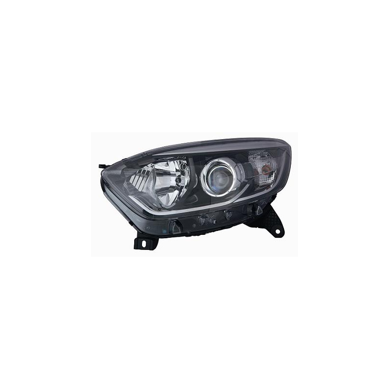 PROIETTORE SINISTRO 2H1 CON PARABOLA NERA CON BORDO INTERNO CROMATO CON MOTORE RENAULT CAPTUR I J5H5 20132017