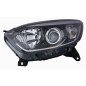PROIETTORE SINISTRO 2H1 CON PARABOLA NERA CON BORDO INTERNO CROMATO CON MOTORE RENAULT CAPTUR I J5H5 20132017