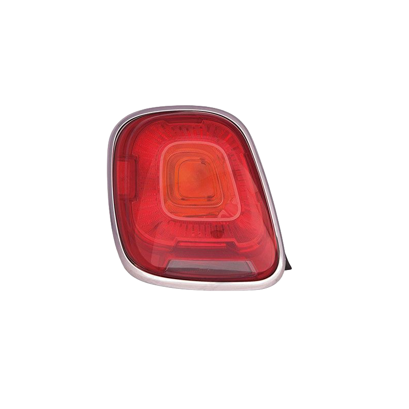 FANALE POSTERIORE SINISTRO SENZA PORTALAMPADA P21W CORNICE CROMATA CON CORNICE FIAT 500 X 334 20152019