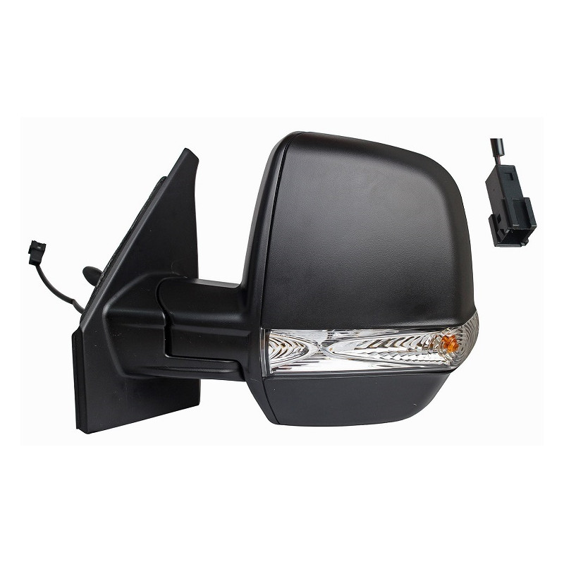 RETROVISORE MECCANICO SINISTRO NERO 2 PIN MODCARGO VETRO CONVESSO CON FANALINO INTEGRATO FIAT DOBLO 263 20092015, FIAT DOBLO 26