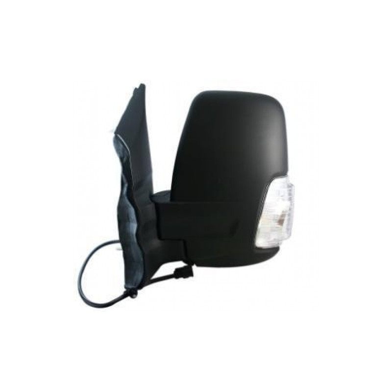 RETROVISORE ELETTRICO SINISTRO BRACCIO CORTO NERO 8 PIN TERMICO VETRO CONVESSO RICHIUDIBILE ELETTRICAMENTE CON FANALINO INTEGRA