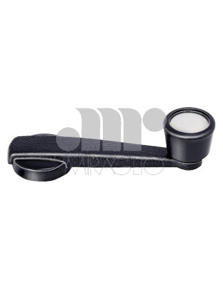 MANIGLIA ALZACRISTALLO ANTERIOREPOSTERIORE DESTROSINISTRO NERO IN PLASTICA E POMELLO CON INSERTO CROMATO FIAT 500 F  L  R 19651