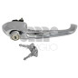 MANIGLIA ESTERNA IN ZAMA CROMATO ANTERIORE DESTROSINISTRO CON CHIAVE FIAT 500 F  L  R 19651975