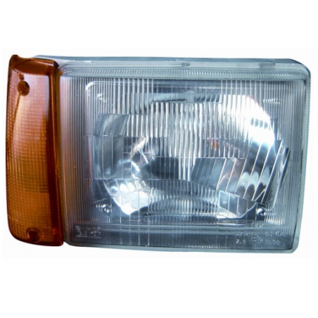 PROIETTORE DESTRO H4 MODELLO *DEPO* CON PREDISPOSIZIONE REGOLAZIONE MANUALE CON LENTE ARANCIO FIAT PANDA 141 19862003