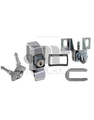 CHIUSURA COFANO IN ZAMA CROMATO POSTERIORE CON CHIAVE FIAT 500 F  L  R 19651975