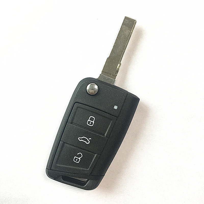 GUSCIO CHIAVE NERO 3 TASTI: TASTO APERTURA TASTO CHIUSURA TASTO PORTELLONE LAMA HU66 VOLKSWAGEN GOLF VII 5G1 20132016