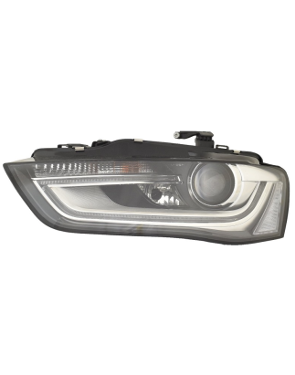 PROIETTORE SINISTRO LED XENON CON PARABOLA NERA CON MOTORE CON LUCE DIURNA LED CON AFS AUDI A4 8KH8K28K5 20112015