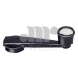 MANIGLIA ALZACRISTALLO ANTERIOREPOSTERIORE DESTROSINISTRO NERO IN PLASTICA E POMELLO CON INSERTO CROMATO FIAT 500 F  L  R 19651