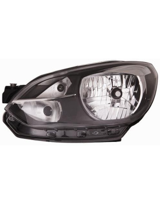 PROIETTORE SINISTRO H4 CON PARABOLA NERA CON BORDO NERO VOLKSWAGEN UP 121122123BL1BL2BL3 20122016