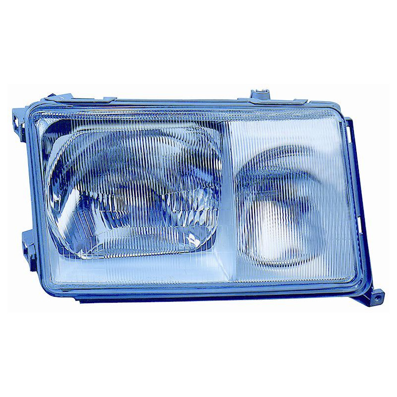 PROIETTORE SINISTRO H4,H3 CON CORNICE CROMATA MERCEDES-BENZ E CLASS W124 19851992