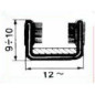 CANALINO COPRIFILO FLOCCATO 10X12mm ARMATO PER VETRO FIAT 500 F  L  R 19651975