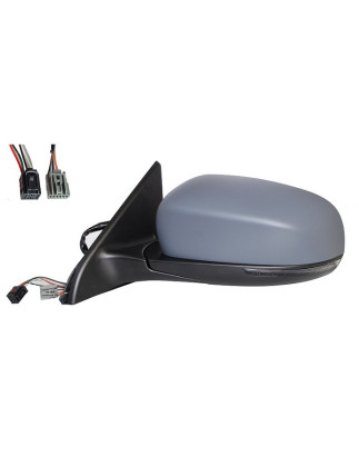 RETROVISORE ELETTRICO DESTRO 6+4 PIN CON PRIMER TERMICO ASFERICO RICHIUDIBILE ELETTRICAMENTE CON FANALINO INTEGRATO CON LUCE DI