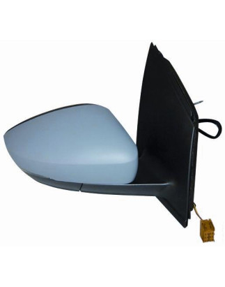 RETROVISORE MECCANICO DESTRO 2 PIN CON PRIMER VETRO CONVESSO CON FANALINO INTEGRATO CON CONNETTORE RETTANGOLARE VOLKSWAGEN POLO