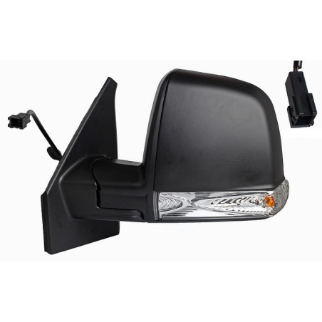 RETROVISORE MECCANICO SINISTRO NERO 2 PIN MODCOMBIPANORAMA VETRO CONVESSO CON FANALINO INTEGRATO FIAT DOBLO 263 20092015, FIAT 
