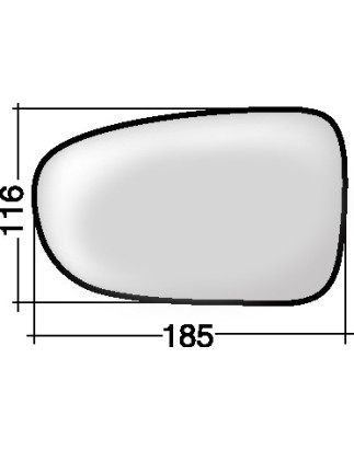 VETRO CON PIASTRA SINISTRO ASFERICO TERMICO FORD GALAXY WGR 19952006, SEAT ALHABRA 7V87V9 19952010VERS 2004 , VOLKSWAGEN SHARAN