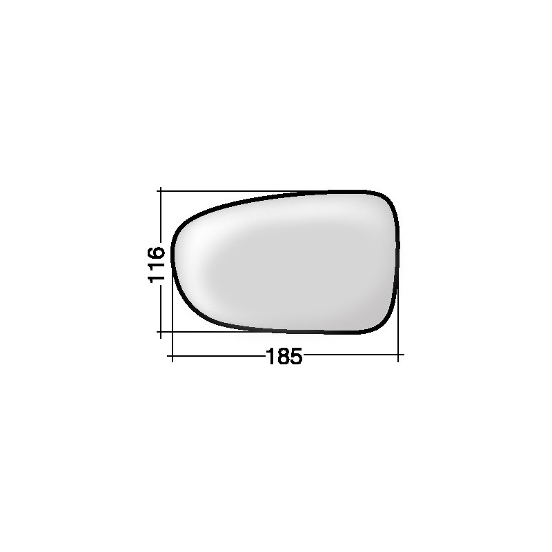 VETRO CON PIASTRA SINISTRO ASFERICO TERMICO FORD GALAXY WGR 19952006, SEAT ALHABRA 7V87V9 19952010VERS 2004 , VOLKSWAGEN SHARAN