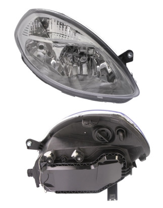 PROIETTORE SINISTRO H7,H3 CON CONNETTORE LATERALE CON PREDISPOSIZIONE REGOLAZIONE ELETTRICA LANCIA MUSA 350 20032013VERS 2006 ,