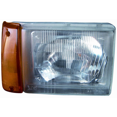 PROIETTORE SINISTRO R2 MODELLO *DEPO* CON PREDISPOSIZIONE REGOLAZIONE ELETTRICA CON LENTE ARANCIO FIAT PANDA 141 19862003