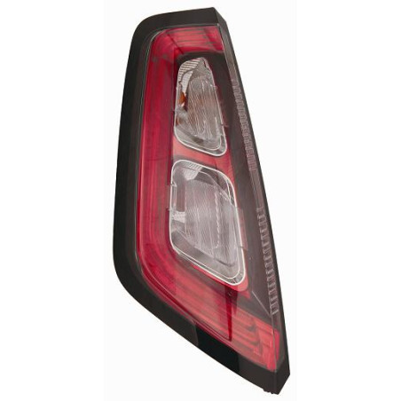 FANALE POSTERIORE SINISTRO SENZA PORTALAMPADA LED CORNICE NERA BORDO INTERNO ROSSO FIAT PUNTO 199 201  FIAT PUNTO EVO 199 20092