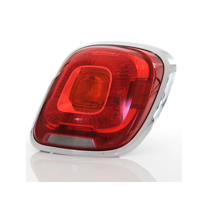 FANALE POSTERIORE SINISTRO CON PORTALAMPADA CORNICE CROMATA *ORIGINALE* FIAT 500 X 334 20152019