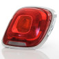 FANALE POSTERIORE SINISTRO CON PORTALAMPADA CORNICE CROMATA *ORIGINALE* FIAT 500 X 334 20152019