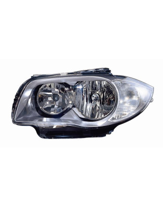 PROIETTORE DESTRO 2H7 CON PARABOLA GRIGIA SCURA BMW SERIES 1 35D E81E87 20042011 VERS 20072009, BMW SERIES 1 COUPECABRIO E82E88