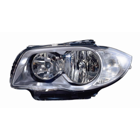 PROIETTORE DESTRO 2H7 CON PARABOLA GRIGIA SCURA BMW SERIES 1 35D E81E87 20042011 VERS 20072009, BMW SERIES 1 COUPECABRIO E82E88